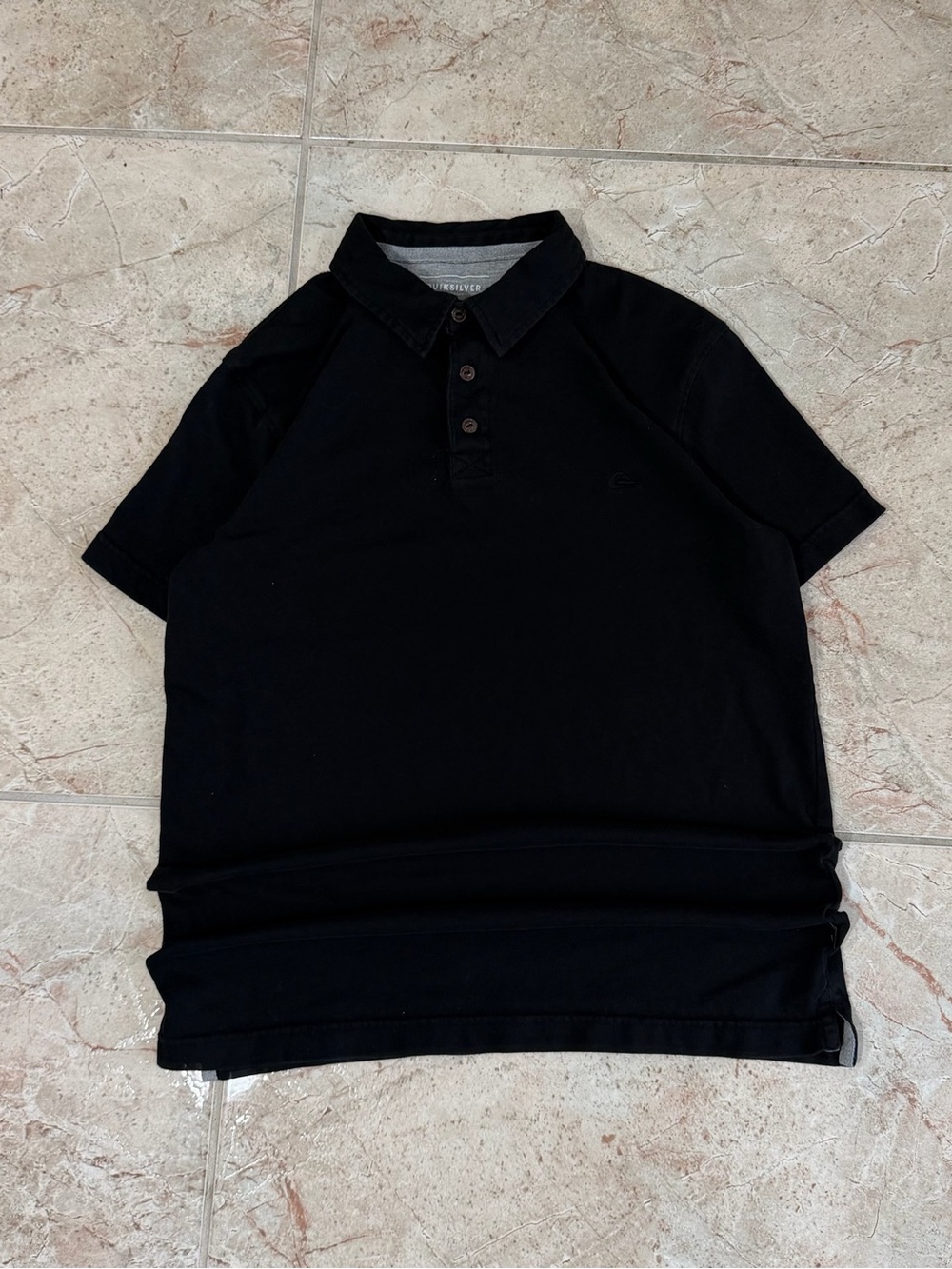 Quiksilver Black Short-Sleeve Polo